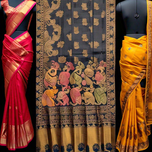 Kanchipuram silk Saree vs. Pochampalli: A Comprehensive Comparison of Two Iconic Weaving Styles