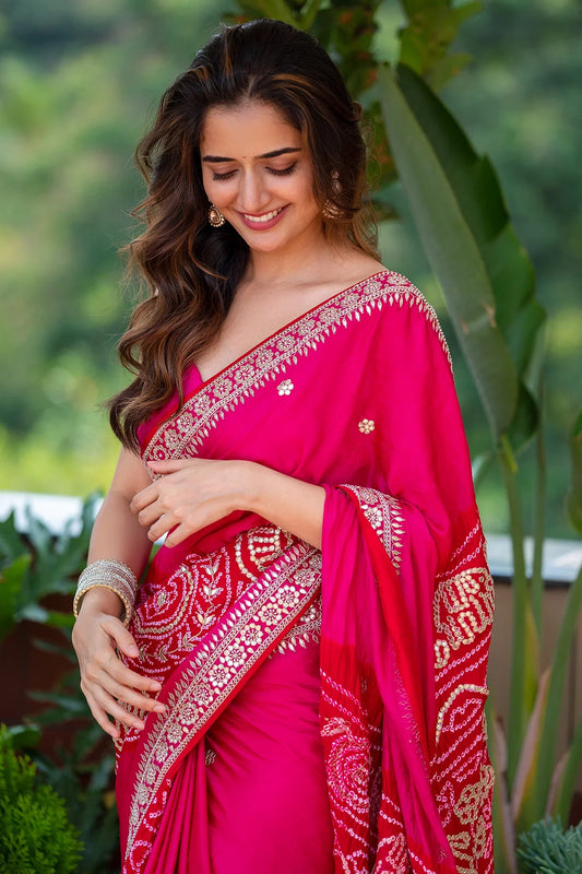 Ashika Ranganath Dazzles in Elegant Pink Saree