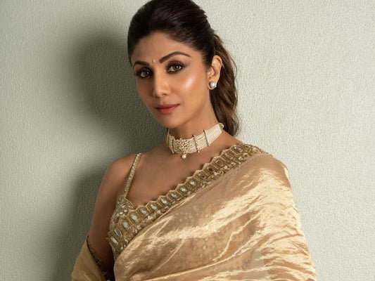 Shilpa Shetty’s Saree-Torial Look: A Timeless Celebration of Pearls and Craftsmanship