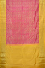 Pink Kancheevaram Silk Saree with Elephant and Annapakshi Motifs