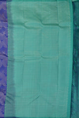 Blue Kancheevaram Silk Saree with Seamless Elegance