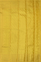 Golden Yellow Kancheevaram Silk Saree with Kamalam Border