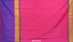 Pink Symphony: Pink Pure Silk Saree with Violet Bavanshi Borders