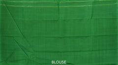Verdant Mystique: Green Pure Silk Saree with Pink Lotus Borders