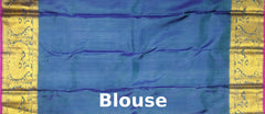 Pink Jacquard Kanchipuram Silk Saree with Navy Blue Annam Border – Grace Meets Grandeur in Traditional Weave