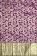 Wine Kanchipuram Silk Saree with Floral Jacquard – Elegance Woven in Deep Hues and Classic Weaves