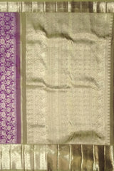 Wine Kanchipuram Silk Saree with Floral Jacquard – Elegance Woven in Deep Hues and Classic Weaves