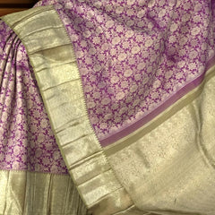 Wine Kanchipuram Silk Saree with Floral Jacquard – Elegance Woven in Deep Hues and Classic Weaves