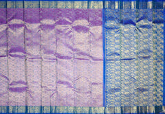 Dual Tone Purple Tissue Jacquard Kanchipuram Silk Saree with Floral Meenakari Weave – A Royal Canvas of Artistry