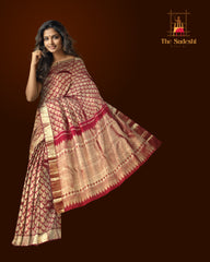 Red Mango Motif Jacquard Kanchipuram Silk Saree – A Classic Symbol of Prosperity and Power