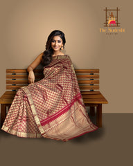 Red Mango Motif Jacquard Kanchipuram Silk Saree – A Classic Symbol of Prosperity and Power