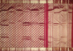 Red Mango Motif Jacquard Kanchipuram Silk Saree – A Classic Symbol of Prosperity and Power