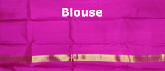 Sea Green Kanchipuram Silk Saree with Pink-Orange Zigzag Border and Triangle Motif Checks – A Vibrant Celebration in Silk