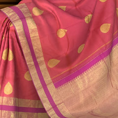 Radiant Orange Kanchipuram Pure Silk Saree with Intricate Motifs