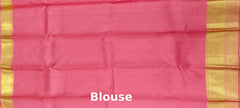 Graceful Coral Pink Kanchipuram Silk Saree with Delicate Butta Motifs