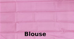 Charming Light Pink Kanchipuram Silk Saree with Borderless Motifs