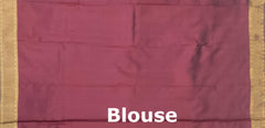 Regal Maroon Kanchipuram Silk Saree with Elephant Motif Digital Design