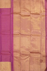 Pink Podi Kattam Kanchipuram Silk Saree with Tissue Border