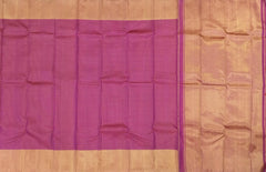Pink Podi Kattam Kanchipuram Silk Saree with Tissue Border