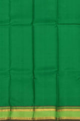 Green Kanchipuram Silk Saree with Light Green Border