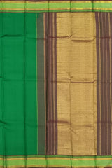 Green Kanchipuram Silk Saree with Light Green Border