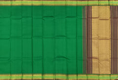 Green Kanchipuram Silk Saree with Light Green Border