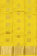 Light Yellow Kanchipuram Silk Saree with Intricate Motifs