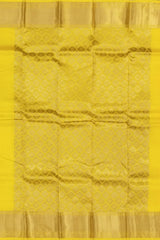 Light Yellow Kanchipuram Silk Saree with Intricate Motifs