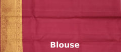 Maroon Kanchipuram Silk Saree with Elephant Turning Border and Bhutta Work