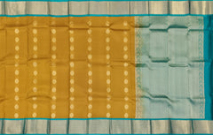 Golden Yellow Kanchipuram Silk Saree with Classic Bhuttas - Sunny Splendor