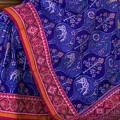 Blue Semi Patan Saree