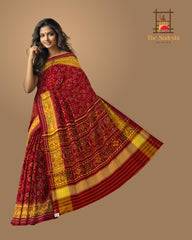 Red Maroon Navratna Regular Rajkot Patola Saree