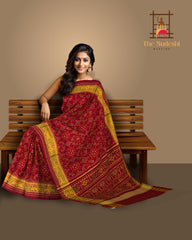 Red Maroon Navratna Regular Rajkot Patola Saree