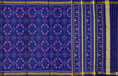 Blue Floral Navratna Regular Rajkot Patola Saree