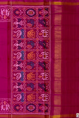 Red Pink Galo Semi Patan Saree