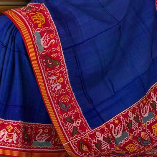 Blue Navy Galo Semi Patan Saree