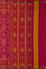 Orange Pink Manekchowk Patola Saree