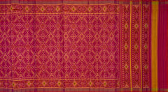 Orange Pink Manekchowk Patola Saree