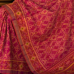 Orange Pink Manekchowk Patola Saree