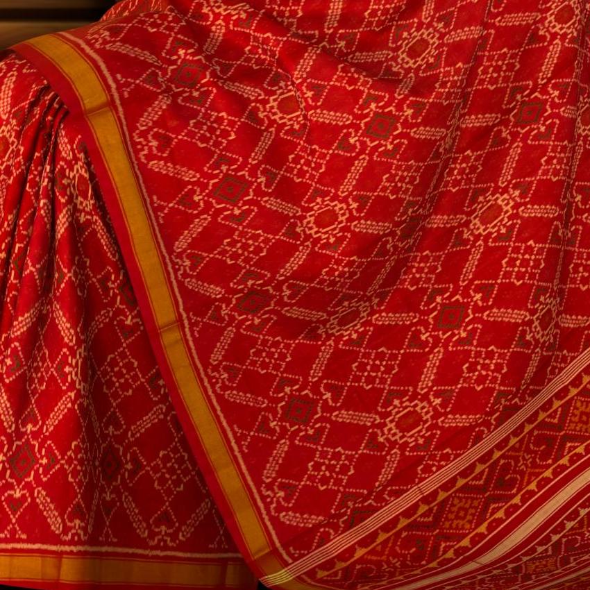 Red Manekchowk Patola Saree