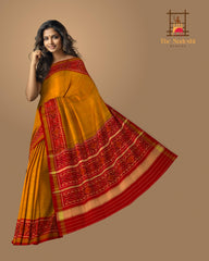 Red Mustard Galo Patola Saree