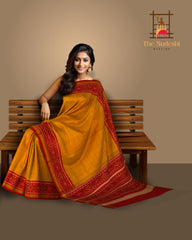 Red Mustard Galo Patola Saree