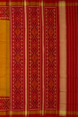 Red Mustard Galo Patola Saree