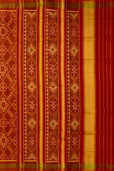 Orange Red Manekchowk Patola Saree