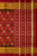 Red Maroon Nari Kunjar Patola Saree