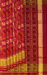 Red Pink Nari Kunjar Patola Saree