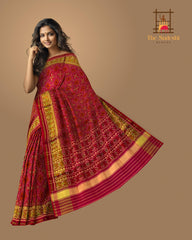 Red Pink Chanda Bhat Patola Saree