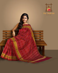 Red Pink Chanda Bhat Patola Saree