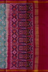 Pink Sky Blue Navratna Patola Saree