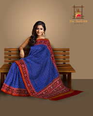 Maroon Light Blue Daliyabhat Patola Saree